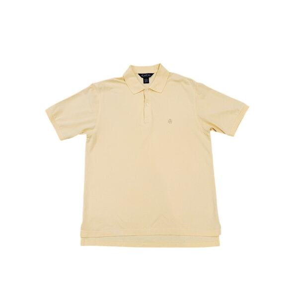 Brook Brothers Polo Shirt Men's Pullover Sz M Yellow Short Sleeve Classic - Picture 10 of 13